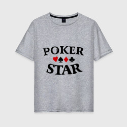 Женская футболка хлопок Oversize Poker Stars