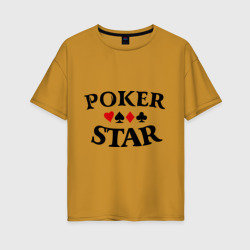 Женская футболка хлопок Oversize Poker Stars