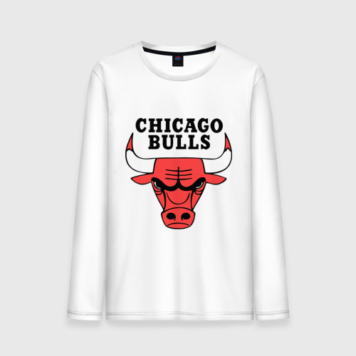 Мужской лонгслив хлопок Chicago Bulls, цвет белый