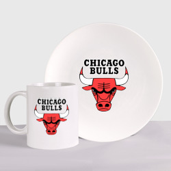 Набор: тарелка + кружка Chicago Bulls