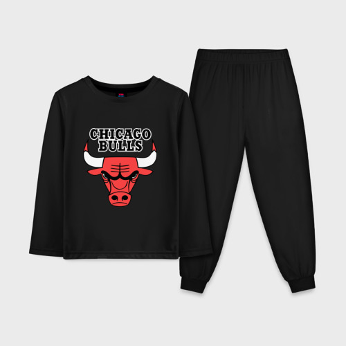 Детская пижама с лонгсливом хлопок Chicago Bulls, цвет черный