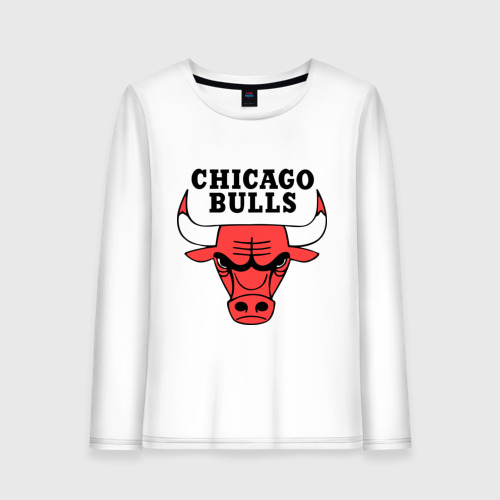 Женский лонгслив хлопок Chicago Bulls, цвет белый