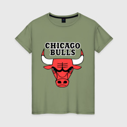 Женская футболка хлопок Chicago Bulls