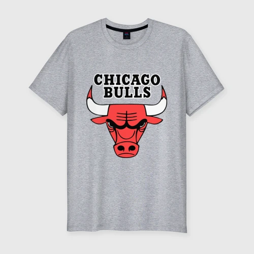 Мужская футболка хлопок Slim Chicago Bulls
