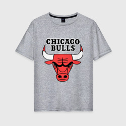 Женская футболка хлопок Oversize Chicago Bulls