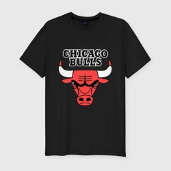 Мужская футболка хлопок Slim Chicago Bulls