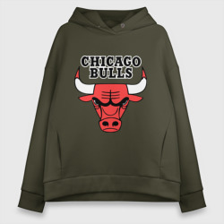 Женское худи Oversize хлопок Chicago Bulls