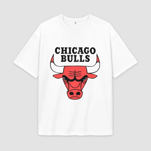 Мужская футболка Oversize хлопок premium Chicago Bulls
