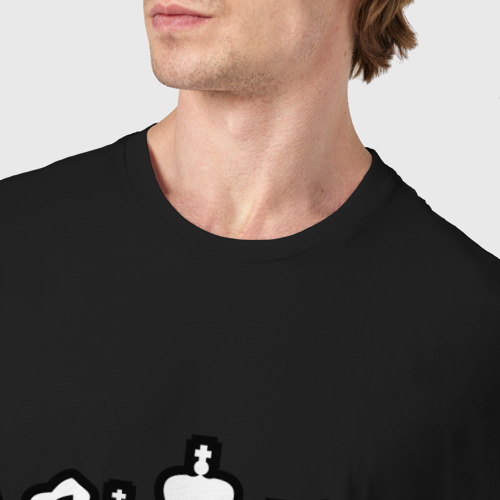 Мужская футболка хлопок с принтом Герб России, фото #4