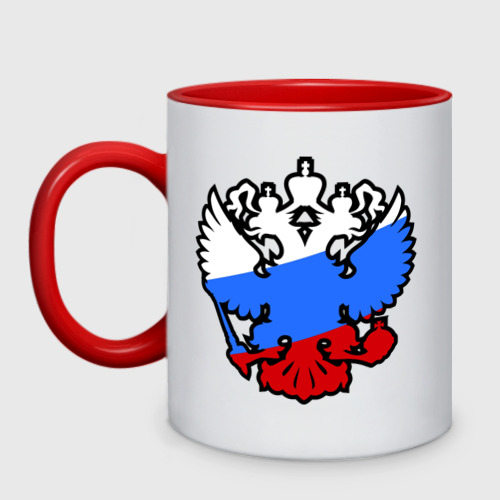 Кружка двухцветная Герб России