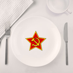 Набор: тарелка + кружка Звезда с серпом п и молотом - фото 2