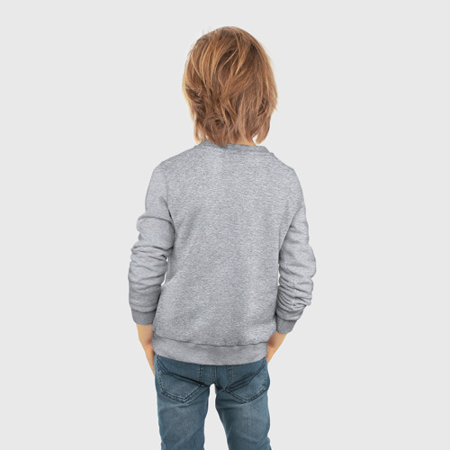 Детский свитшот хлопок Черный ниндзя, цвет меланж - фото 6
