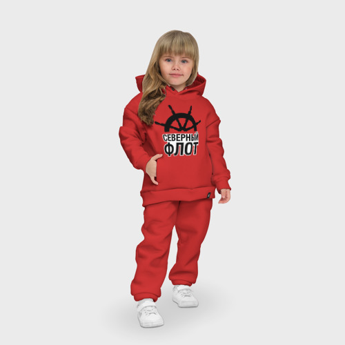 Детский костюм хлопок Oversize Северный флот, цвет красный - фото 7