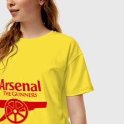 Женская футболка хлопок Oversize Arsenal - фото 2
