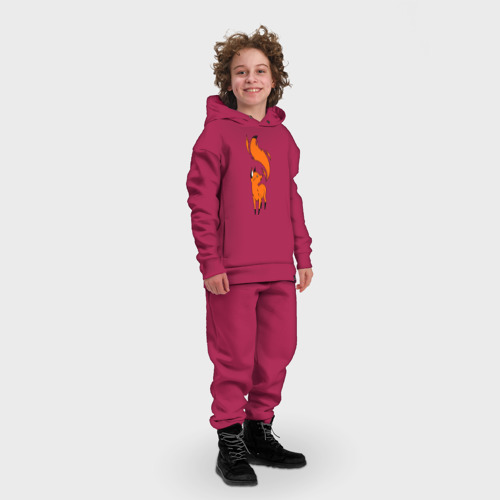 Детский костюм хлопок Oversize Лиса, цвет маджента - фото 3