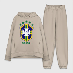 Женский костюм хлопок Oversize Сборная Бразилии по футболу