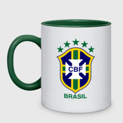 Кружка двухцветная Сборная Бразилии по футболу