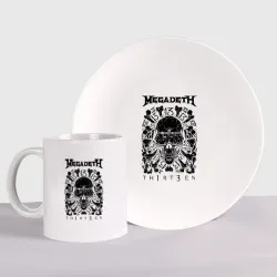 Набор: тарелка + кружка Megadeth thirteen