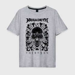 Мужская футболка хлопок Oversize Megadeth thirteen