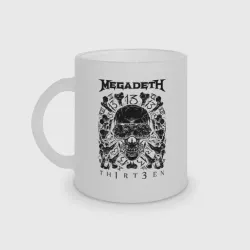 Кружка матовая стеклянная Megadeth thirteen