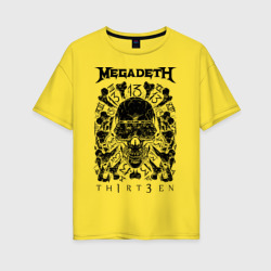 Женская футболка хлопок Oversize Megadeth thirteen