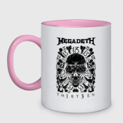 Кружка двухцветная Megadeth thirteen