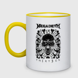 Кружка двухцветная Megadeth thirteen