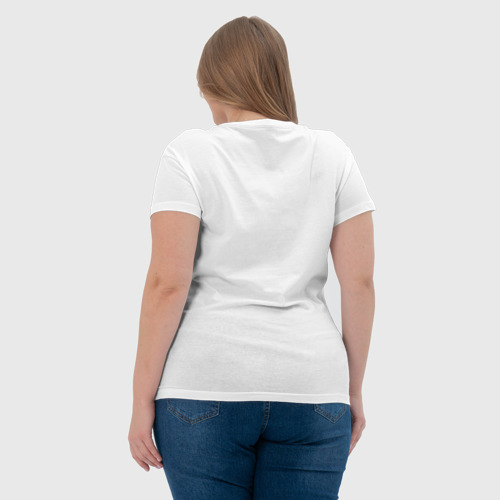 Женская футболка хлопок 30 second to mars (skull), цвет белый - фото 7