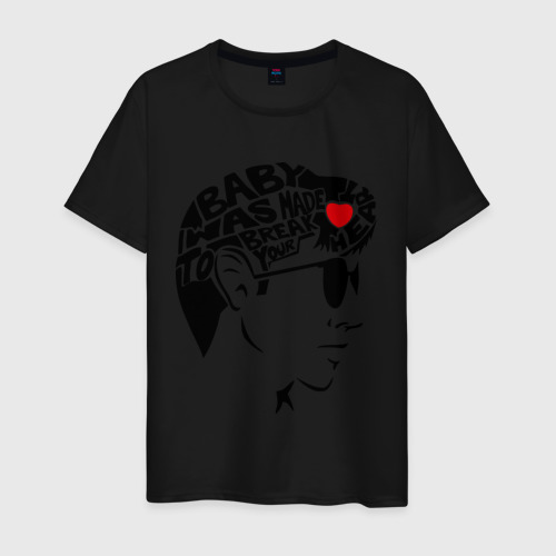 Мужская футболка хлопок Arctic monkeys head, цвет черный