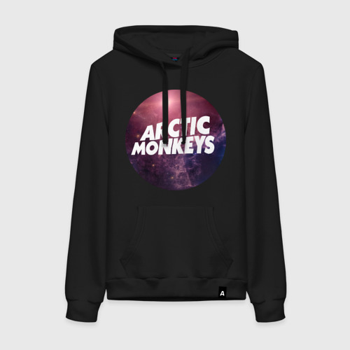 Женская толстовка хлопок Arctic monkeys space logo, цвет черный