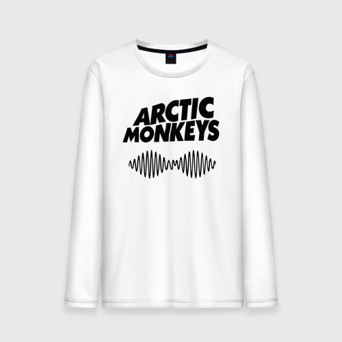 Мужской лонгслив хлопок Arctic Monkeys wave, цвет белый