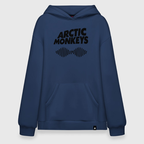 Худи SuperOversize хлопок Arctic Monkeys wave, цвет темно-синий