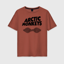 Женская футболка хлопок Oversize Arctic Monkeys wave