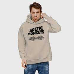 Мужское худи Oversize хлопок Arctic Monkeys wave - фото 2