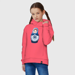 Детское худи Oversize хлопок Матрешка Гжель - фото 2