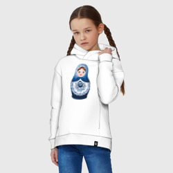 Детское худи Oversize хлопок Матрешка Гжель - фото 2
