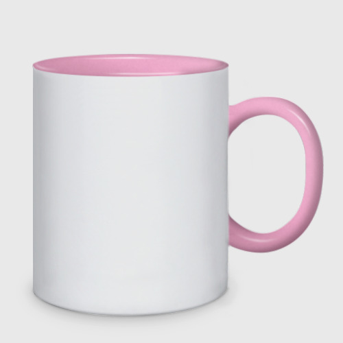 Кружка двухцветная Матрешка Гжель, цвет белый + розовый - фото 2