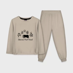 Детская пижама с лонгсливом хлопок Siberian Fast food