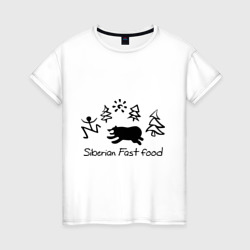 Женская футболка хлопок Siberian Fast food