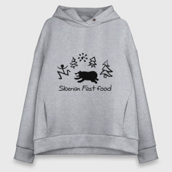 Женское худи Oversize хлопок Siberian Fast food