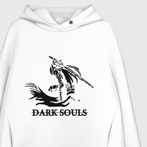 Женское худи Oversize хлопок Dark Souls, цвет белый - фото 3