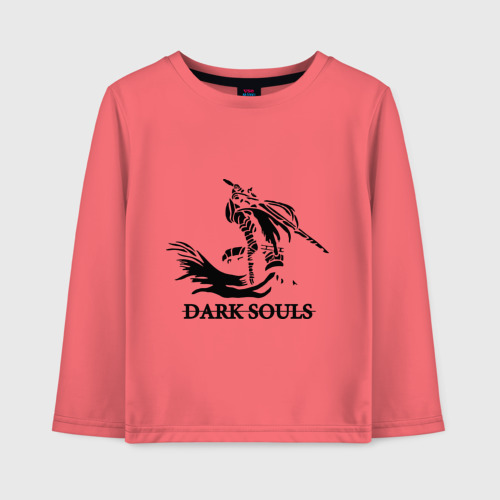 Детский лонгслив хлопок Dark Souls, цвет коралловый