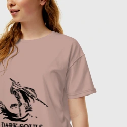 Женская футболка хлопок Oversize Dark Souls - фото 2