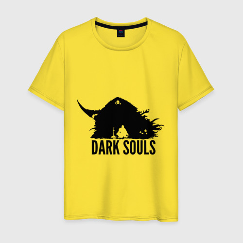 Мужская футболка хлопок Dark Souls, цвет желтый