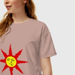 Женская футболка хлопок Oversize Dark Souls - фото 2