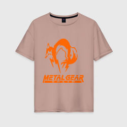 Женская футболка хлопок Oversize Metal Gear Solid Fox