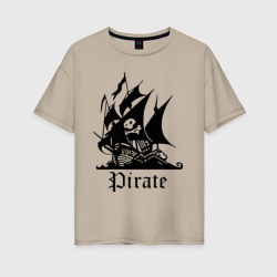 Женская футболка хлопок Oversize Пират