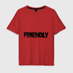 Мужская футболка хлопок Oversize I'm friendly