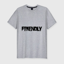 Мужская футболка хлопок Slim I'm friendly