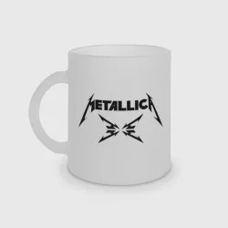 Кружка матовая стеклянная Metallica